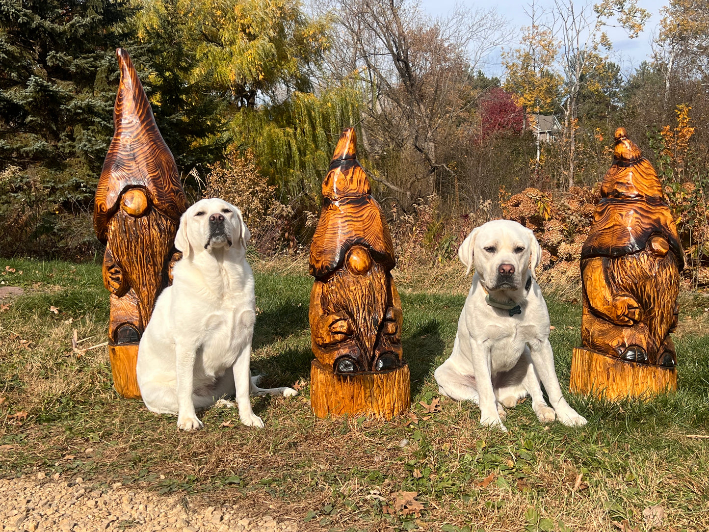 3' Wooden Hand Sawn Gnome #101