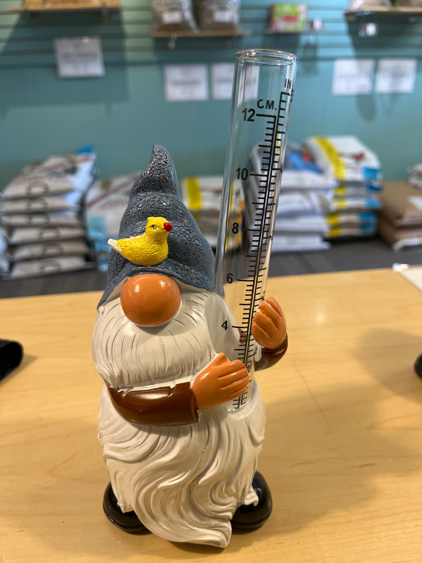 Gnome rain gauge