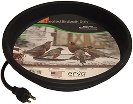 Birdbath, Heated Insert, 14" Erva
