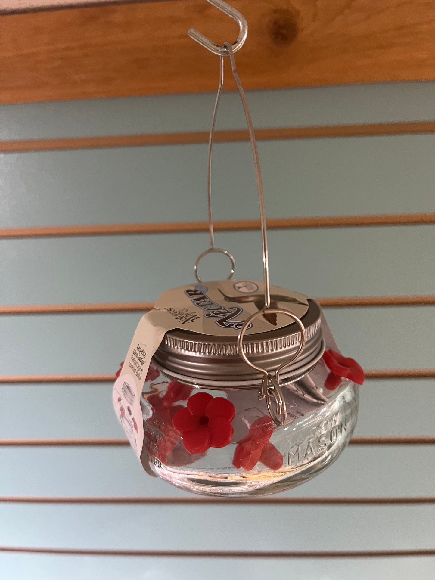 Feeder, Hummingbird Mason Jar 6oz, Nature's Way