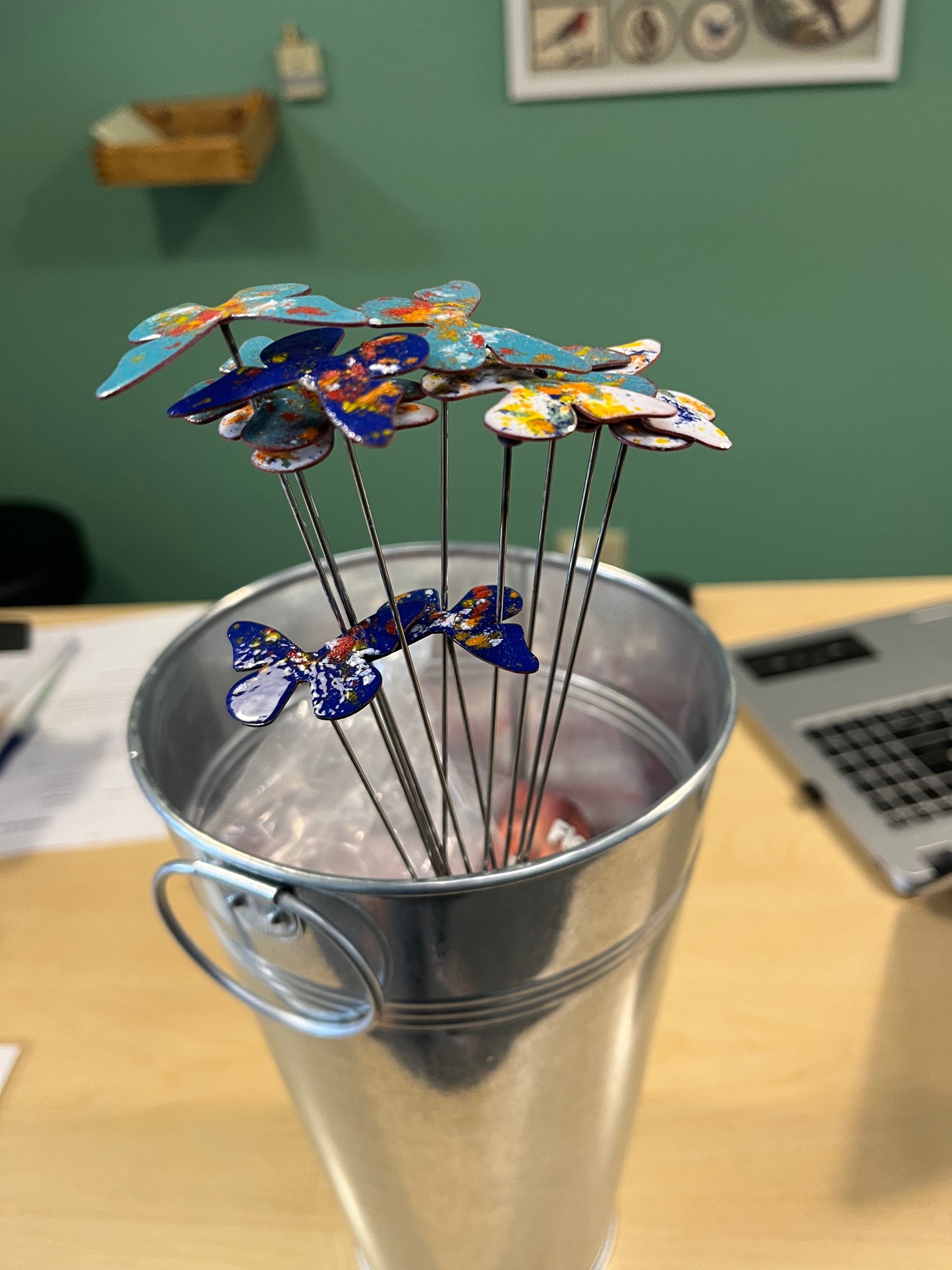 Butterfly, Copper Enamel Stake