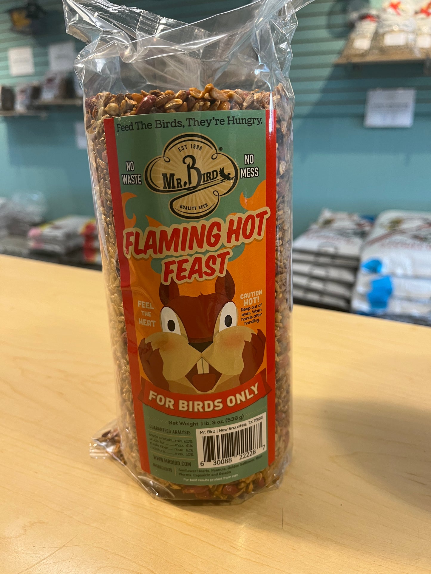 Feed Block, Flaming Hot Feast Cylinder Small, Mr. Bird