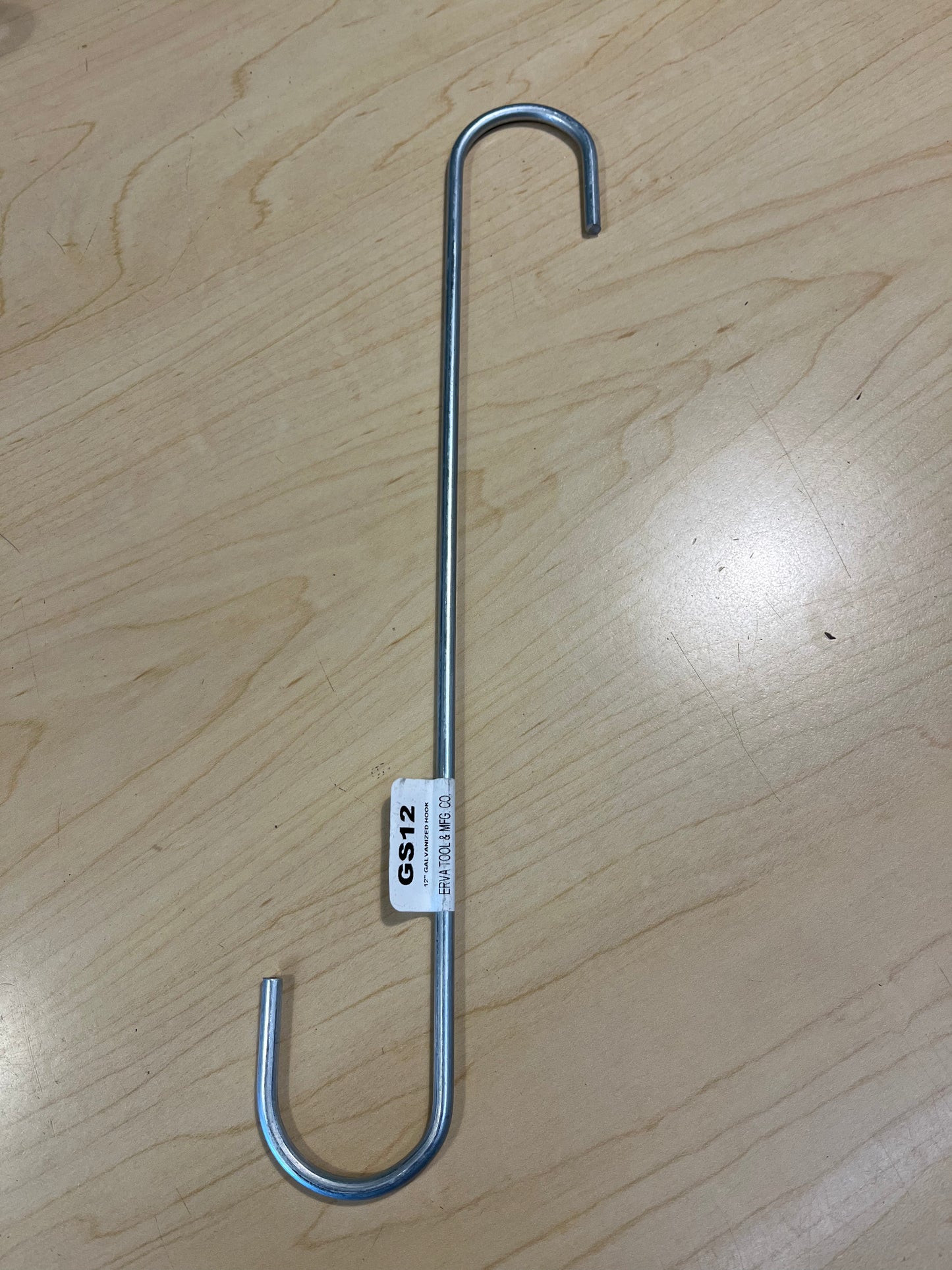 Hook, 12 inch Galvanized Steel