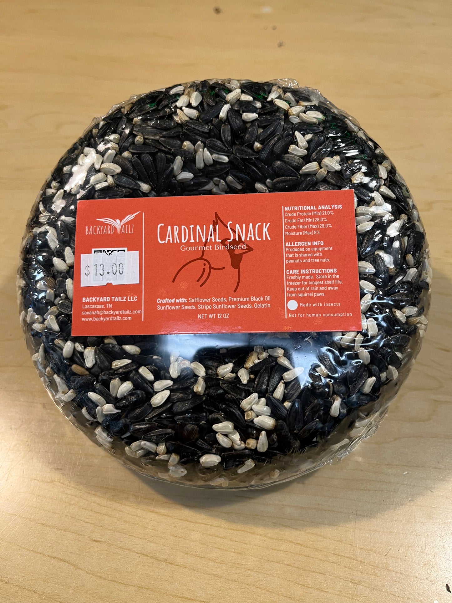 Cardinal Snack Seed Wreath