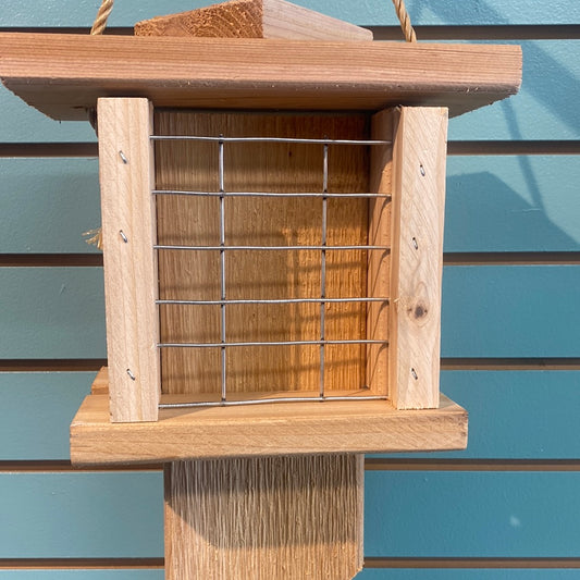 Suet Feeder, Two Cake Wooden WW