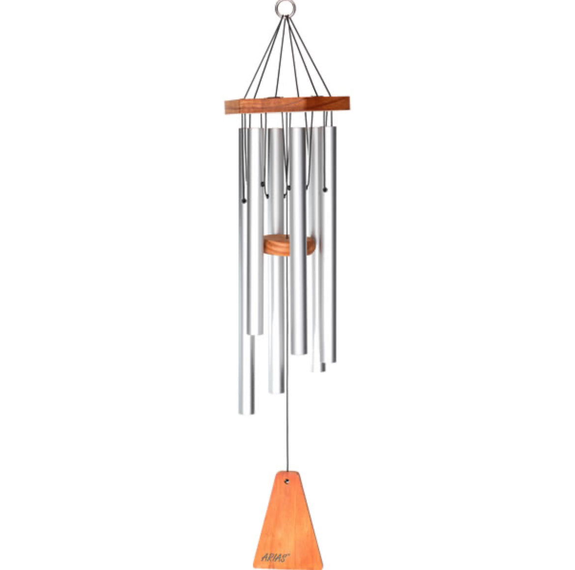 Wind Chime, 29" Satin Silver Corinthian Bells