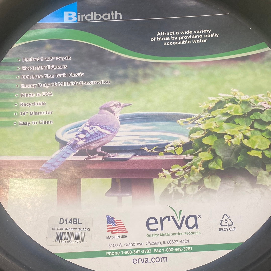 Bird Bath Dish Insert, Plastic