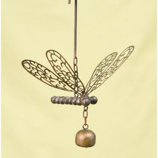 Hanging Dragonfly w/Bell, Flamed Finish