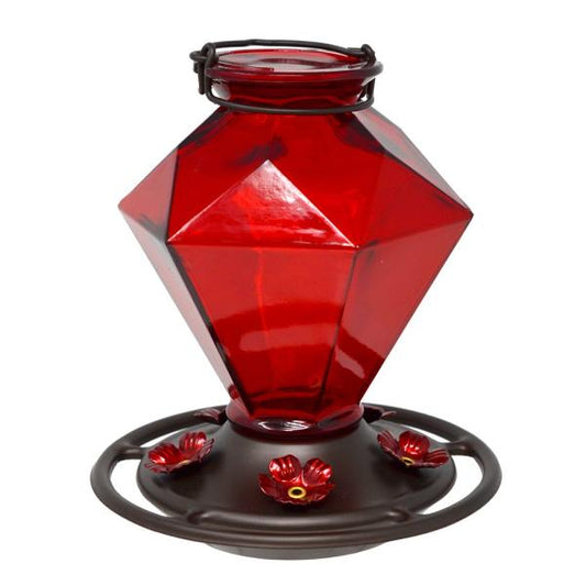 Feeder, Hummingbird, Ruby Glass Crown Jewel