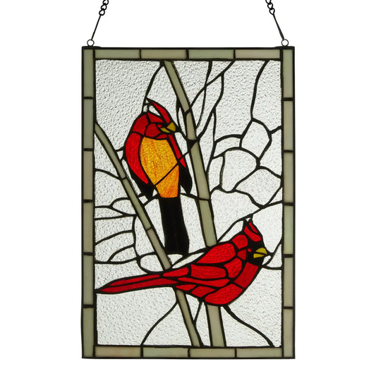 Stained Glass Window Panel, Cardinal