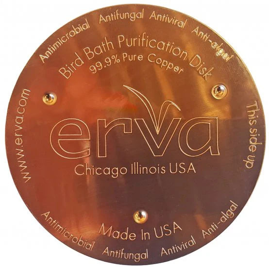 Antimicrobial Copper Bird Bath Purification Disk - Bell Farm Shops