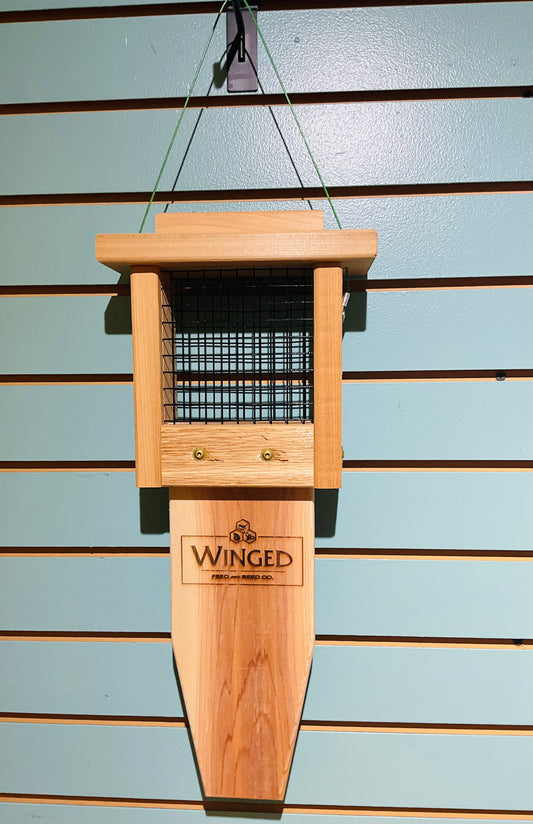 Feeder, Suet w/Tail Prop, Winter Woodworks