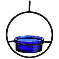 Feeder, Hanging Blue Glass