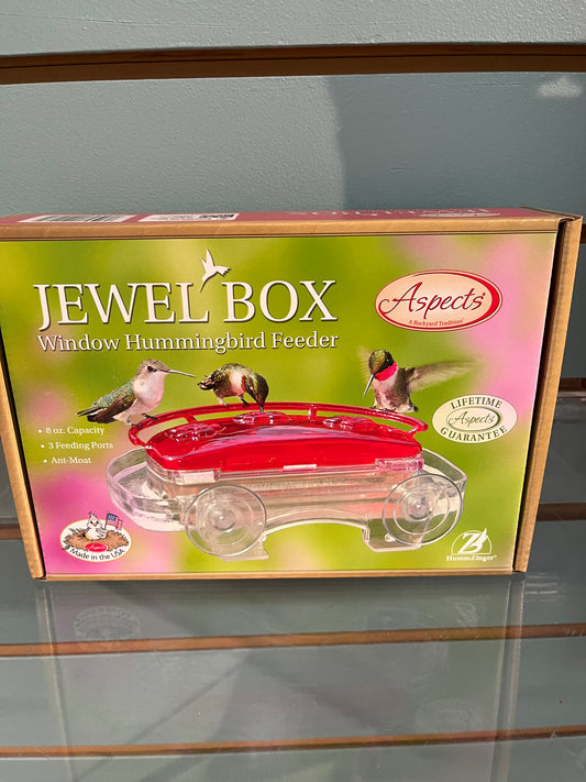 Feeder, Hummingbird Window Jewel Box