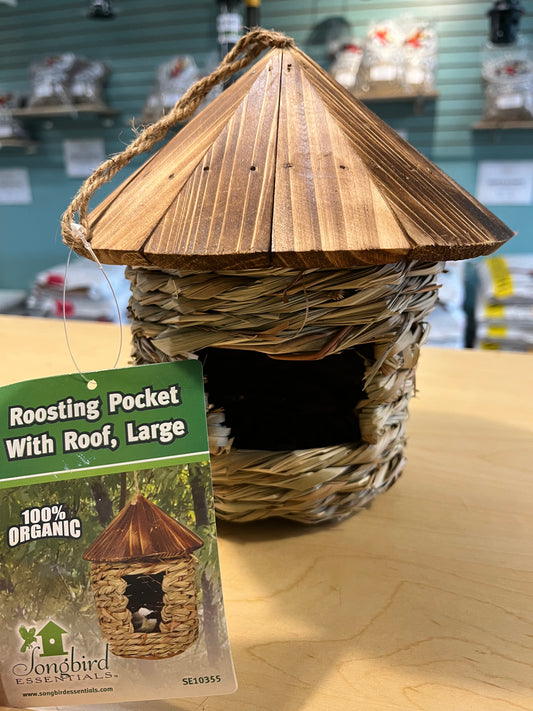 Birdhouse Roosting Pocket with Roof, Large