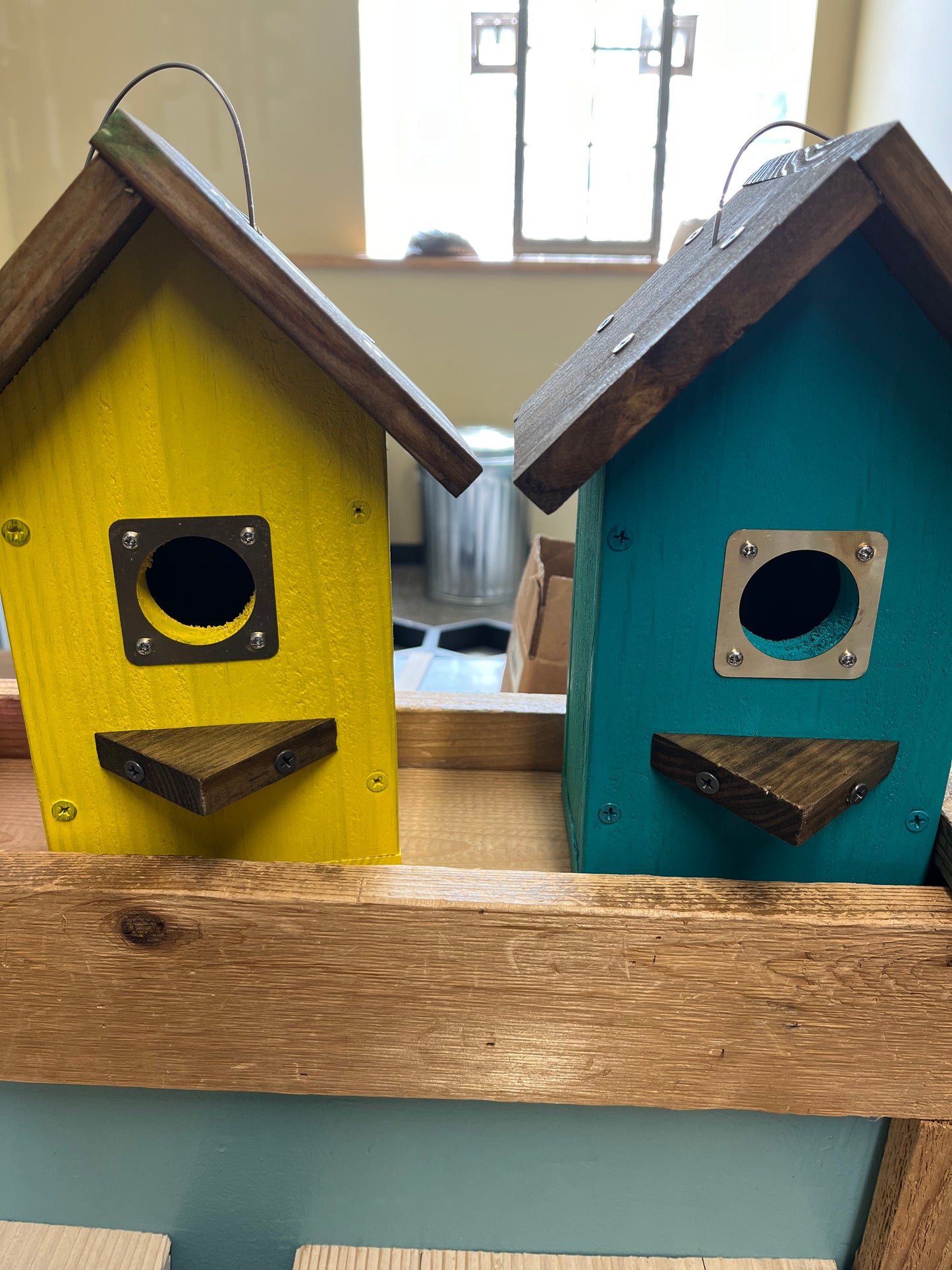 Birdhouse, Wood with Metal Portal