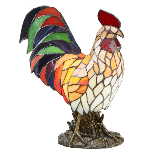 Lamp, Stained Glass Rooster, #104