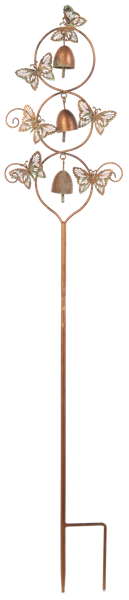 Garden Stake, Butterflies w/Bells